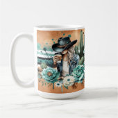 Stilvolles Design für Western mit Kaktus und Cowgi Kaffeetasse (Links)