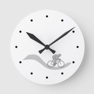 Stilvolles Design im Bereich Cycling Themed in Gra Runde Wanduhr