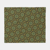 Stilvolles Design im Design Green & Gold Dot Art Fleecedecke (Vorderseite (Horizontal))