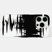 Stilvolles Design in Schwarz/Weiß Case-Mate iPhone Hülle (Rückseite (Horizontal))