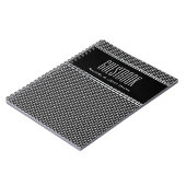 Stilvolles Design Metallic Black Guestbook Noteboo Notizblock (Linke Seite)