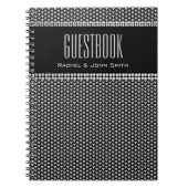 Stilvolles Design Metallic Black Guestbook Noteboo Notizblock (Vorderseite)