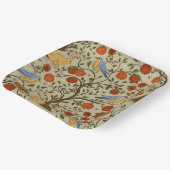 Stilvolles Design mit orangen Äpfeln auf braunen B Pappteller (Gewinkelt)