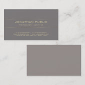 Stilvolles Design Modernes Gold Elite Schlicht Lux Visitenkarte (Vorne/Hinten)