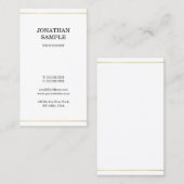 Stilvolles Design Modernes Gold Look Schlicht Tren Visitenkarte (Vorne/Hinten)