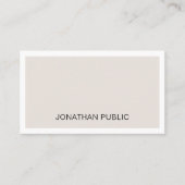 Stilvolles Design Modernes, Schlichtes Berufliches Visitenkarte (Vorderseite)