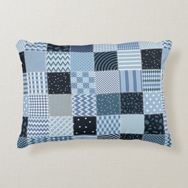 Stilvolles Design. Nahtloses Patchwork-Muster aus  Dekokissen (Vorderseite)