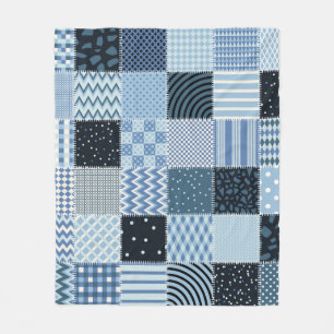 Stilvolles Design. Nahtloses Patchwork-Muster aus Fleecedecke