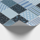 Stilvolles Design. Nahtloses Patchwork-Muster aus  Geschenkpapier (Ecke)