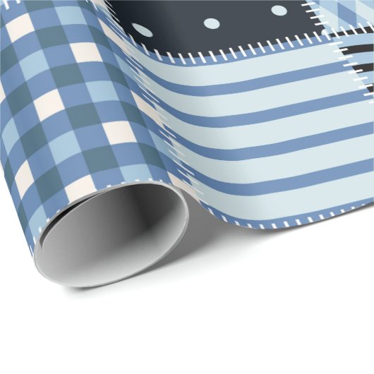 Stilvolles Design. Nahtloses Patchwork-Muster aus  Geschenkpapier (Rolleneckpunkt)