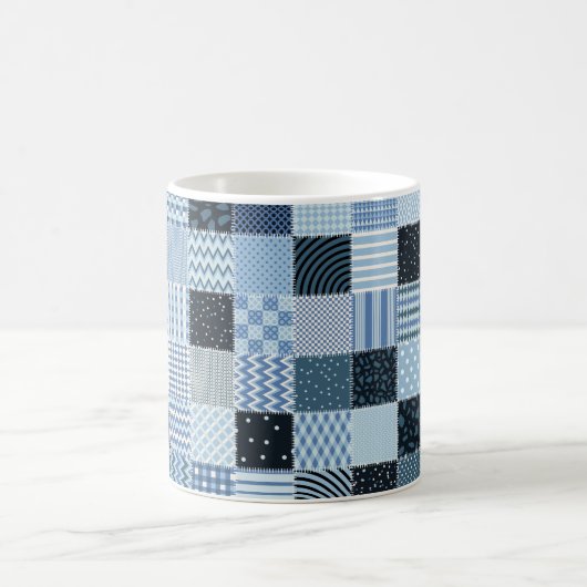 Stilvolles Design. Nahtloses Patchwork-Muster aus  Kaffeetasse (Mittel)