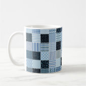 Stilvolles Design. Nahtloses Patchwork-Muster aus Kaffeetasse (Links)