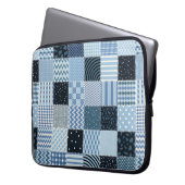 Stilvolles Design. Nahtloses Patchwork-Muster aus Laptopschutzhülle (Vorderseite Links)