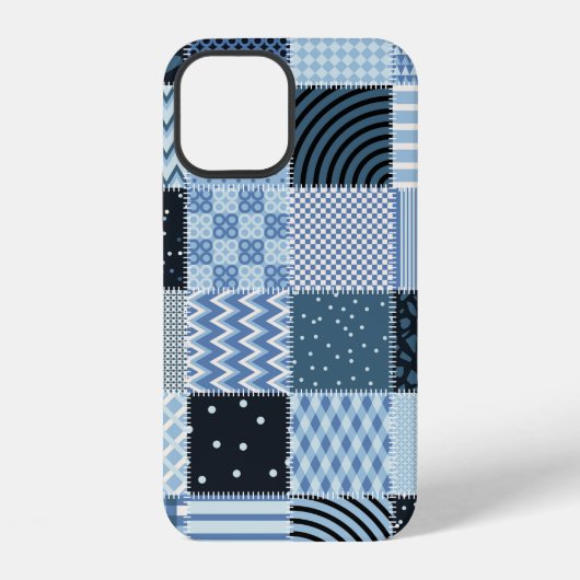 Stilvolles Design Nahtloses Patchwork-Muster aus S iPhone Hülle (Rückseite)