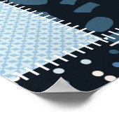 Stilvolles Design Nahtloses Patchwork-Muster aus S Poster (Ecke)
