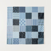 Stilvolles Design Nahtloses Patchwork-Muster aus S Wandteppich (Vorderseite)