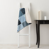 Stilvolles Design. Nahtloses Patchwork-Muster aus Sherpadecke (Beispiel)