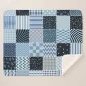 Stilvolles Design. Nahtloses Patchwork-Muster aus Sherpadecke (Vorderseite (Horizontal))