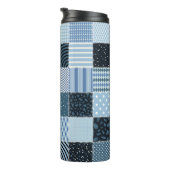 Stilvolles Design. Nahtloses Patchwork-Muster aus  Thermosbecher (Nach rechts gedreht)
