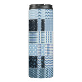 Stilvolles Design. Nahtloses Patchwork-Muster aus Thermosbecher (Rückseite)