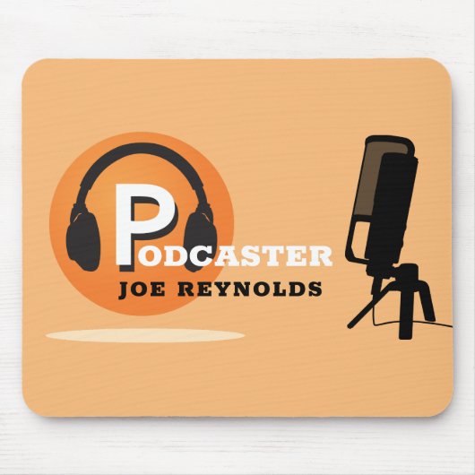 Stilvolles Design, Podcaster, Podcast Mousepad (Vorne)