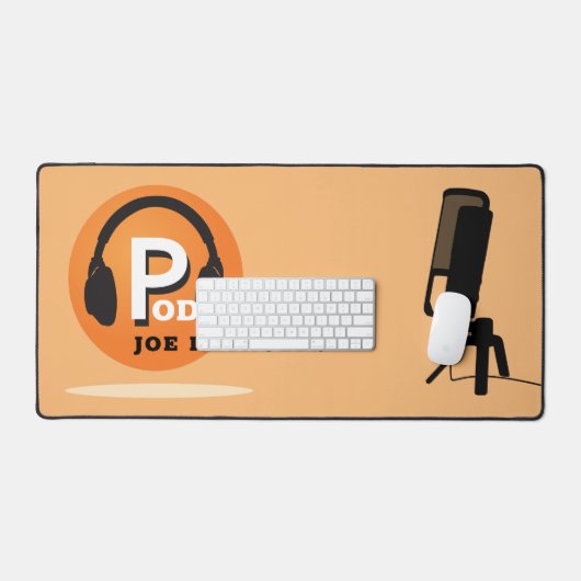 Stilvolles Design, Podcaster, Podcast Schreibtischunterlage (Tastatur & Maus)