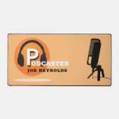 Stilvolles Design, Podcaster, Podcast Schreibtischunterlage (Vorderseite)