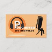 Stilvolles Design, Podcaster, Podcast Visitenkarte (Vorderseite)