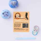 Stilvolles Design, Podcaster, Podcast-Werbung Flyer (Einzeln)