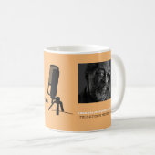 Stilvolles Design, Podcaster, Podcast-Werbung Kaffeetasse (VorderseiteRechts)