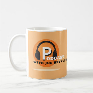 Stilvolles Design, Podcaster, Podcast-Werbung Kaffeetasse
