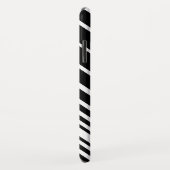 Stilvolles diagonales Streifenschwarzweiss-muster Case-Mate iPhone Hülle (Hinten/Rechts)