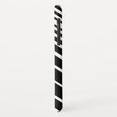 Stilvolles diagonales Streifenschwarzweiss-muster Case-Mate iPhone Hülle (Hinten/Links)