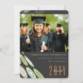 Stilvolles Digital Butterfly Abschluss Foto Party Einladung (Vorderseite)