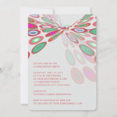 Stilvolles Digital Butterfly Abschluss Foto Party Einladung (Rückseite)