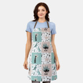 Stilvolles Dinosaurier Blockmuster mit Individuell Schürze (Getragen)