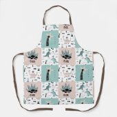 Stilvolles Dinosaurier Blockmuster mit Individuell Schürze (Vorderseite)