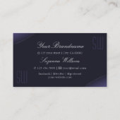 Stilvolles Dunkelblau mit Silver Border und Monogr Visitenkarte (Rückseite)
