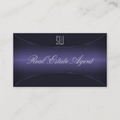 Stilvolles Dunkelblau mit Silver Border und Monogr Visitenkarte (Vorderseite)