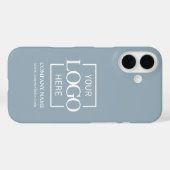 Stilvolles einfaches blaues Geschäftslogo Apple Case-Mate iPhone Hülle (Rückseite (Horizontal))