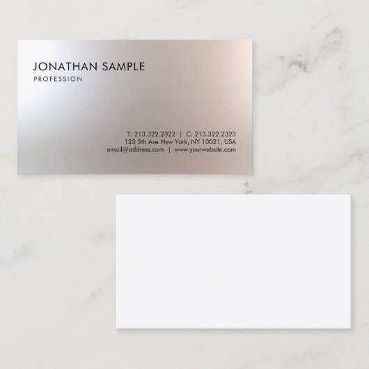 Stilvolles, einfaches Design Moderne Minimalistisc Visitenkarte (Vorne/Hinten)