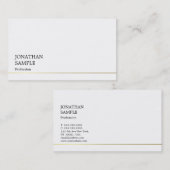 Stilvolles, einfaches Design Modernes Trendy Cool Visitenkarte (Vorne/Hinten)