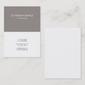 Stilvolles einfaches Grafikdesign-Brown-weißes Visitenkarte (Vorne/Hinten)