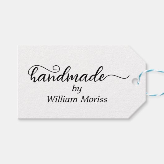 Stilvolles, einfaches Skript, handgemacht von der  Geschenkanhänger (Vorderseite (Horizontal))