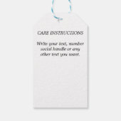 Stilvolles, einfaches Skript, handgemacht von der Geschenkanhänger (Rückseite)