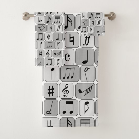 Stilvolles einfarbiges geometrisches badhandtuch set (Insitu)