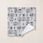 Stilvolles einfarbiges geometrisches badhandtuch set (Waschlappen)