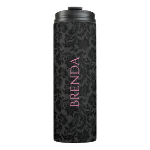 Stilvolles einfarbiges schwarzes u. graues thermosbecher