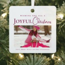 Stilvolles Elegant Magenta Weihnachtsfamilie Foto