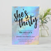 Stilvolles Elegant Moderne 30. Geburtstag Einladung (Stehend Vorderseite)